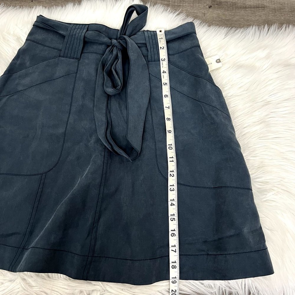 Anthropologie HD in Paris Bryden Tie Belted Skirt Pockets Tencel Lyocell Womens - Picture 12 of 12